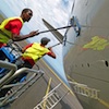 cleaning aircraft